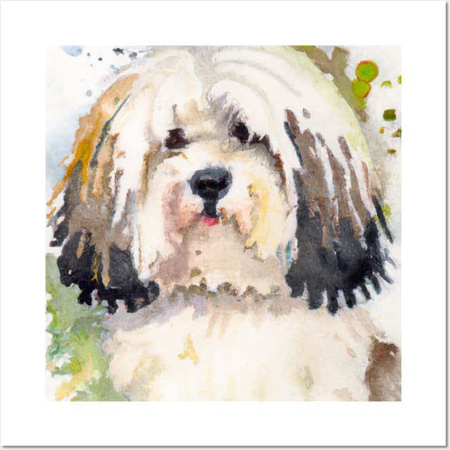 Havanese Watercolor Painting - Dog Lover Gifts Wall Art by Edd Paint Something